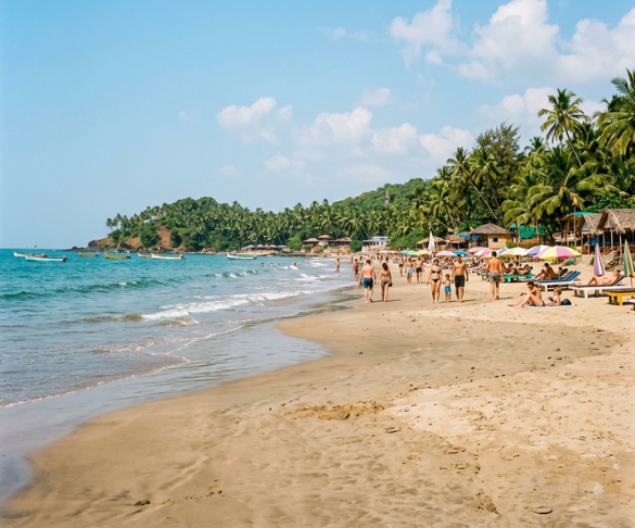 Anjuna Beach Goa nightlife and sunset